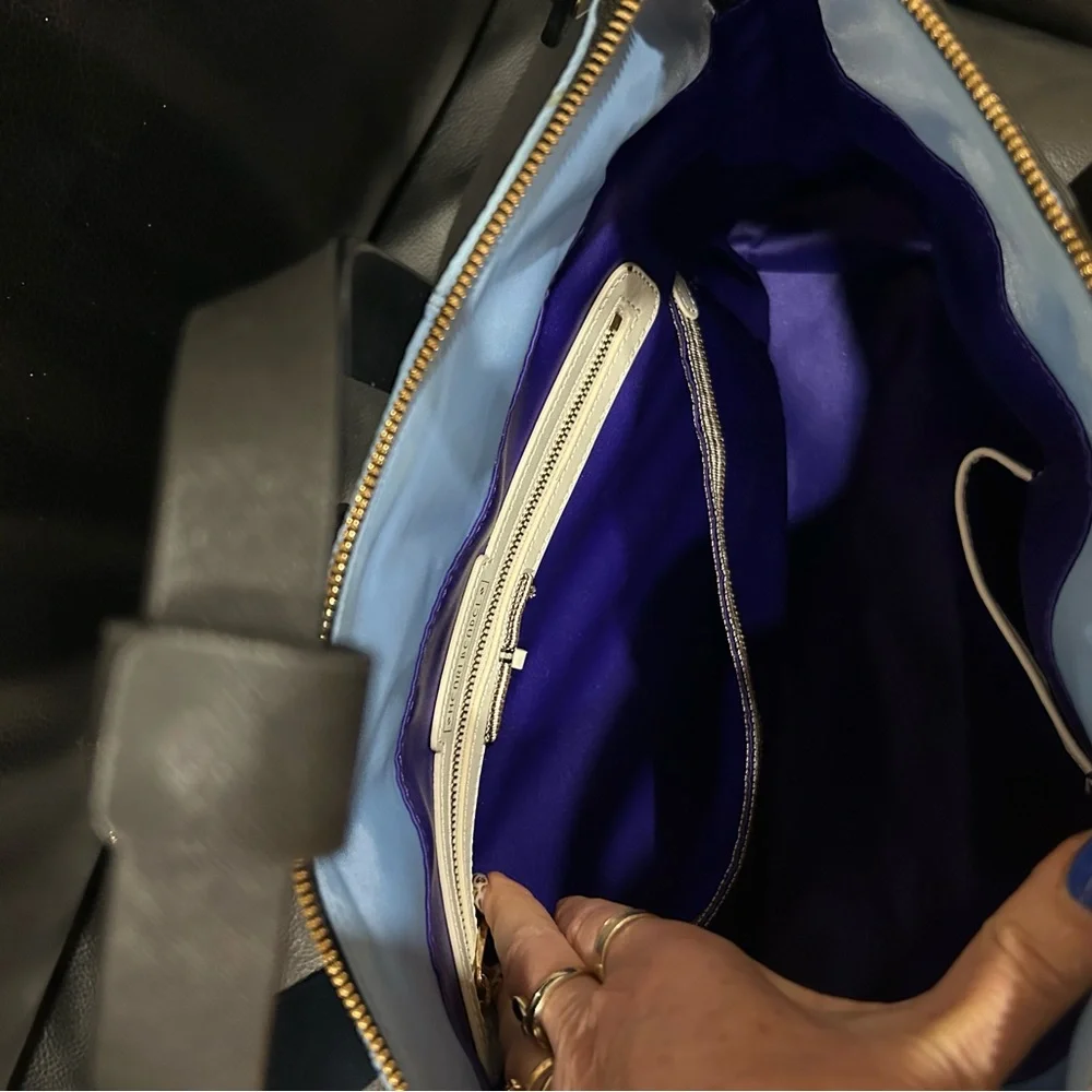Henri Bendel Black and Blue Bag/ Backpack - Picture 9 of 16